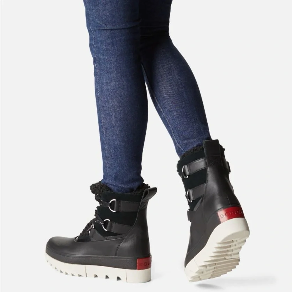 Women's Sorel Joan of Artic Black and White Winter Boots 7.5 NWT - Picture 11 of 11